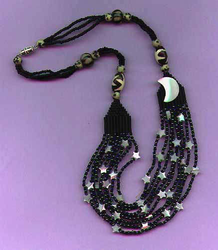 black moon and star necklace